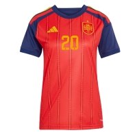 Camiseta España Pedri Gonzalez #20 Primera Equipación Replica Mundial 2026 para mujer mangas cortas